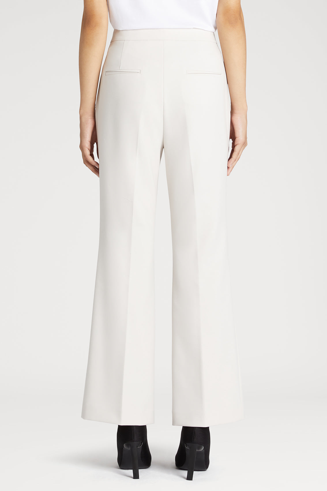 Boot-cut Trousers with Front Slit