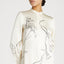 Printed Silk Blouse In Cream