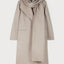 Shawl-collar Herringbone Wool Double Face Coat