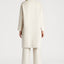 Leather Trim Double Face Coat