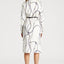 Printed Shirt Dress with Woven Leather Belt