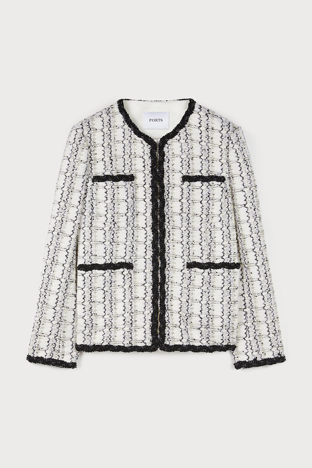 Graphic Check Tweed Jacket