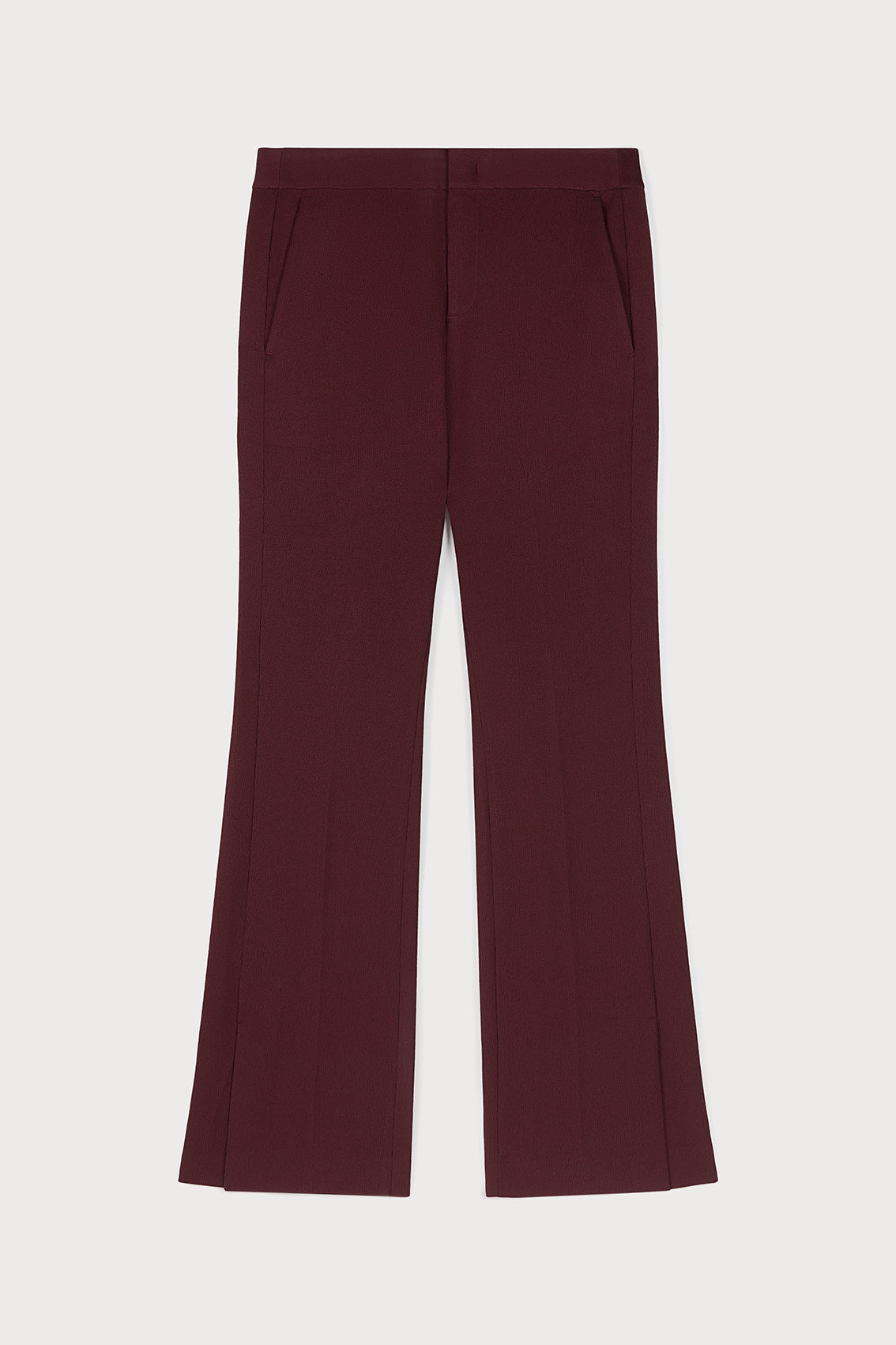Textured Staright Trousers with Side Slit