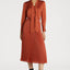 Pleated Skirt In Red Brown