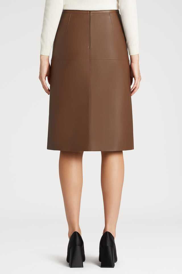 Doule Face Leather Skirt