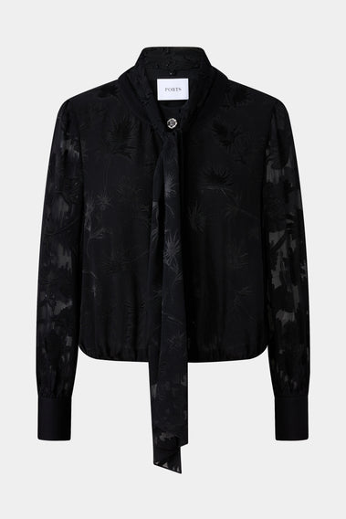 TIE-FRONT ELEGANCE SHIRT