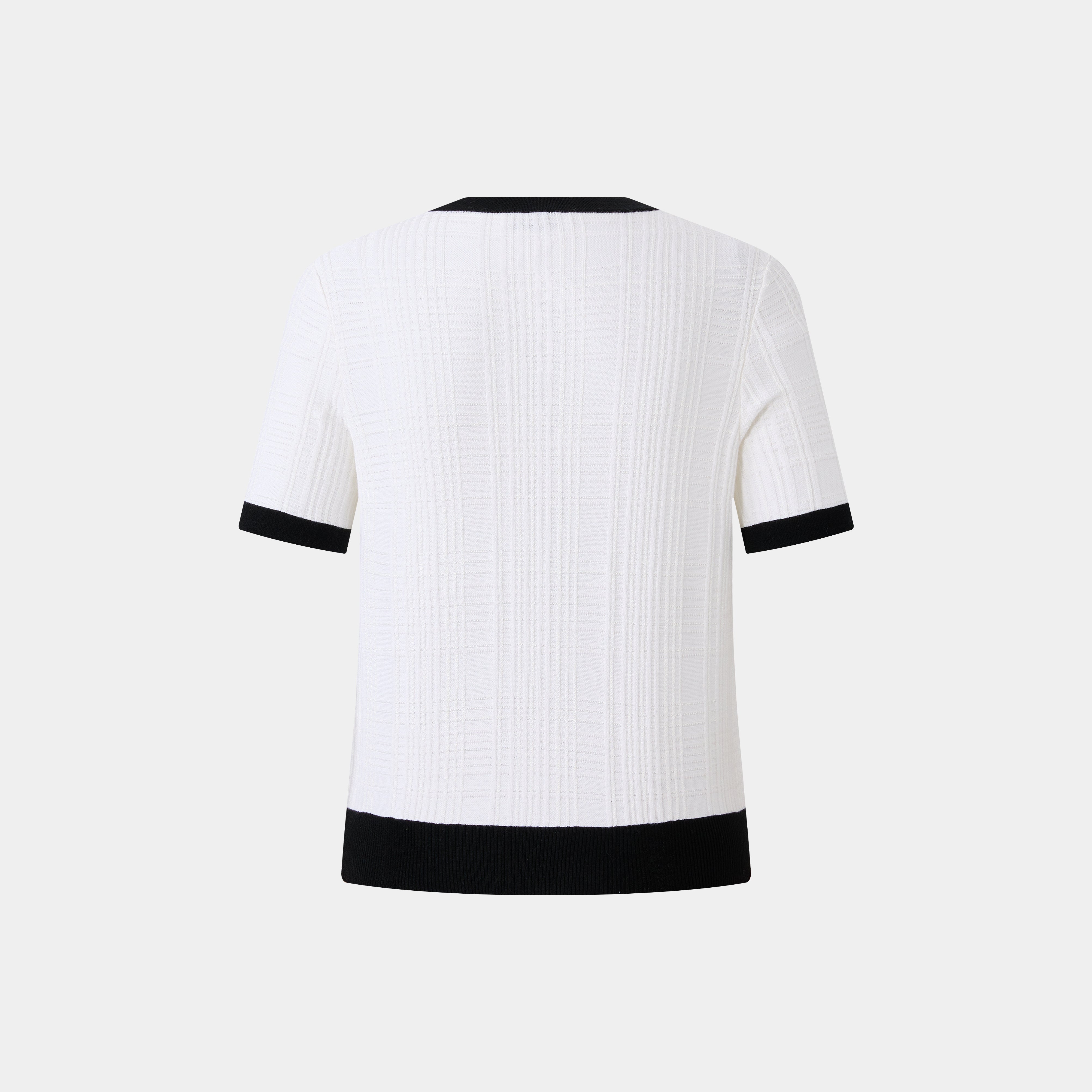 CLASSIC CONTRAST BUTTON-UP KNITWEAR