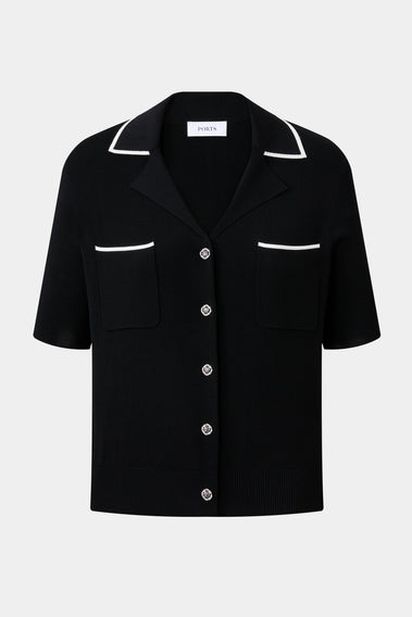 NOIR ELEGANCE CONTRAST TOP