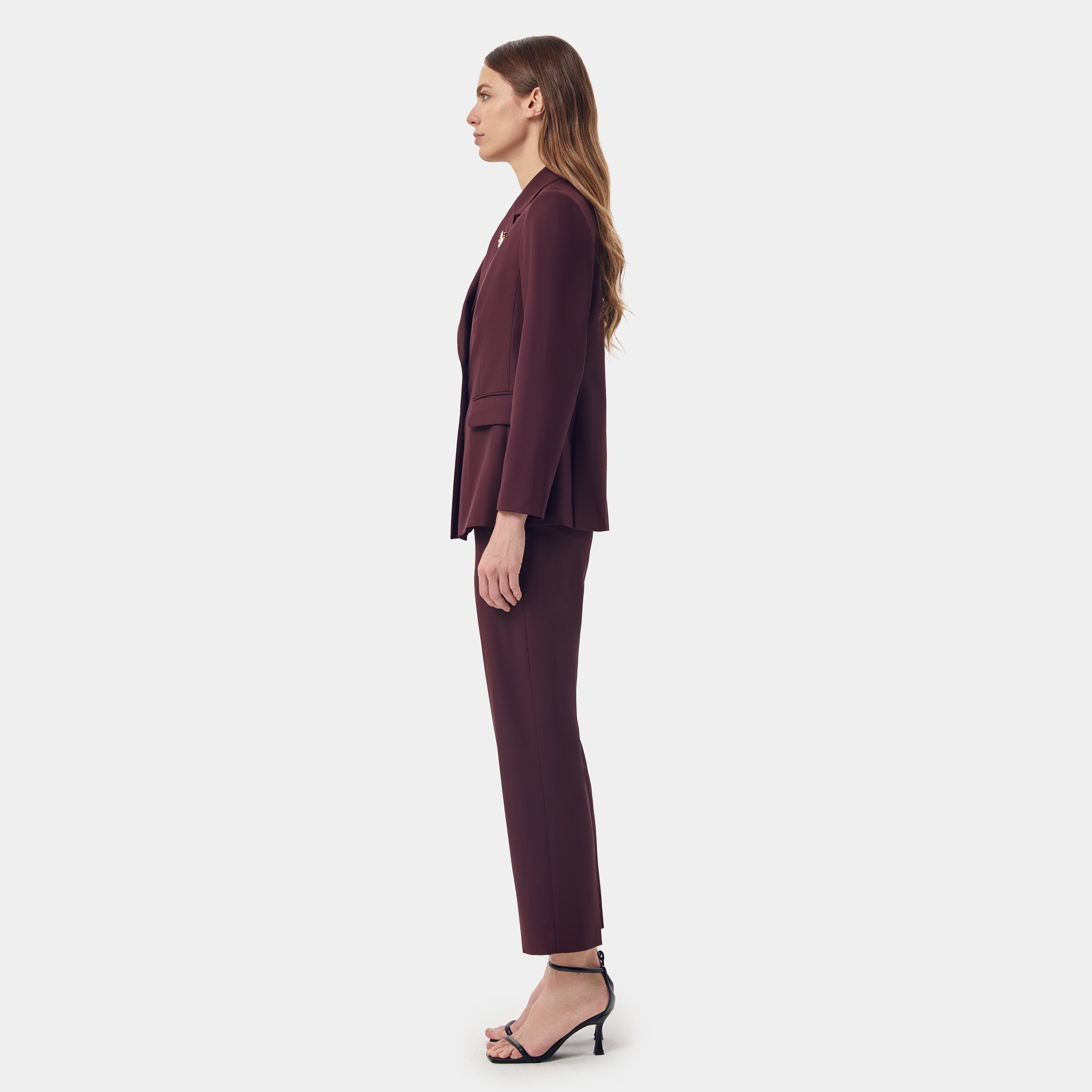 Rum Red Straight Leg Trousers