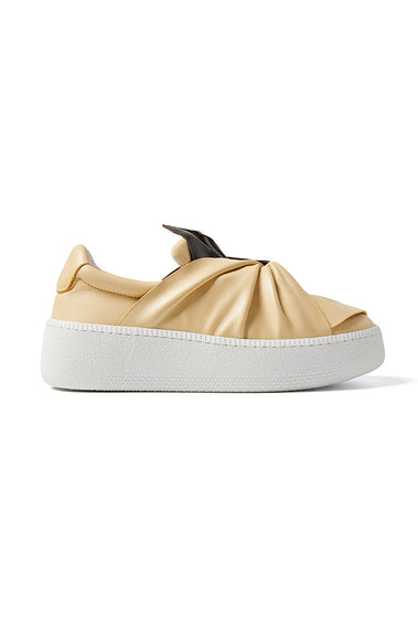 BI-Color, Brown & Cream Platform Iconic Bee Sneaker