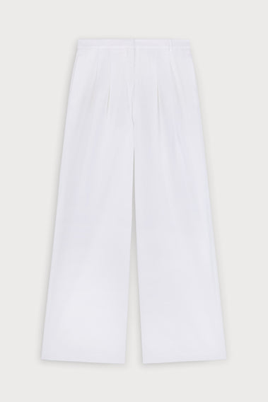 OPTIC WHITE WIDE LONG TROUSERS