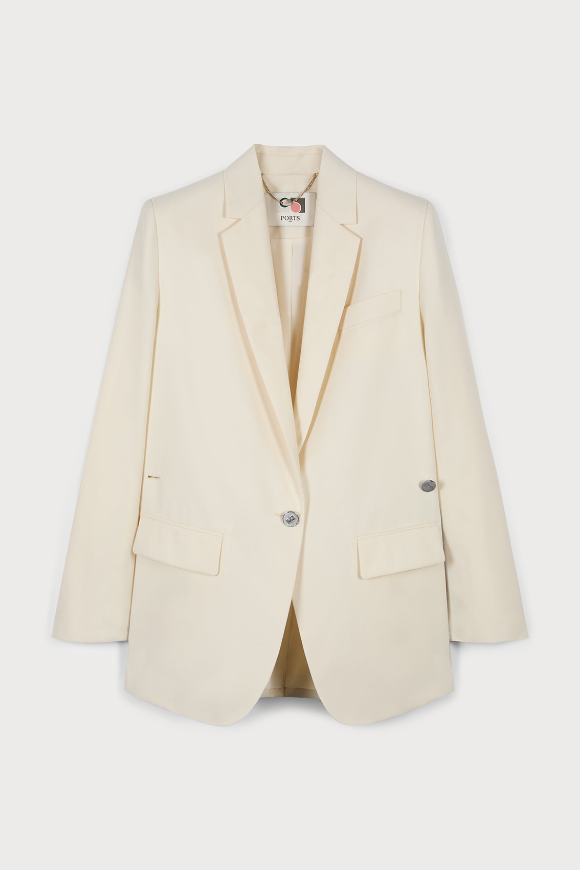 TIMELESS EVERYDAY SINGLE-BUTTON BLAZER IN IVORY