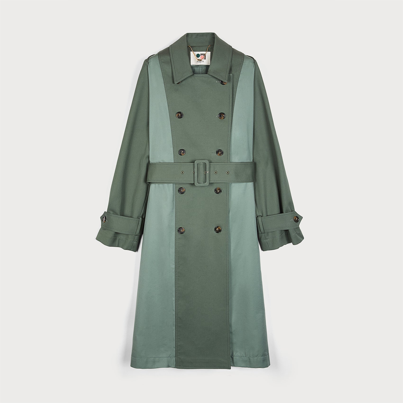 Emerald Chic Belted Trench