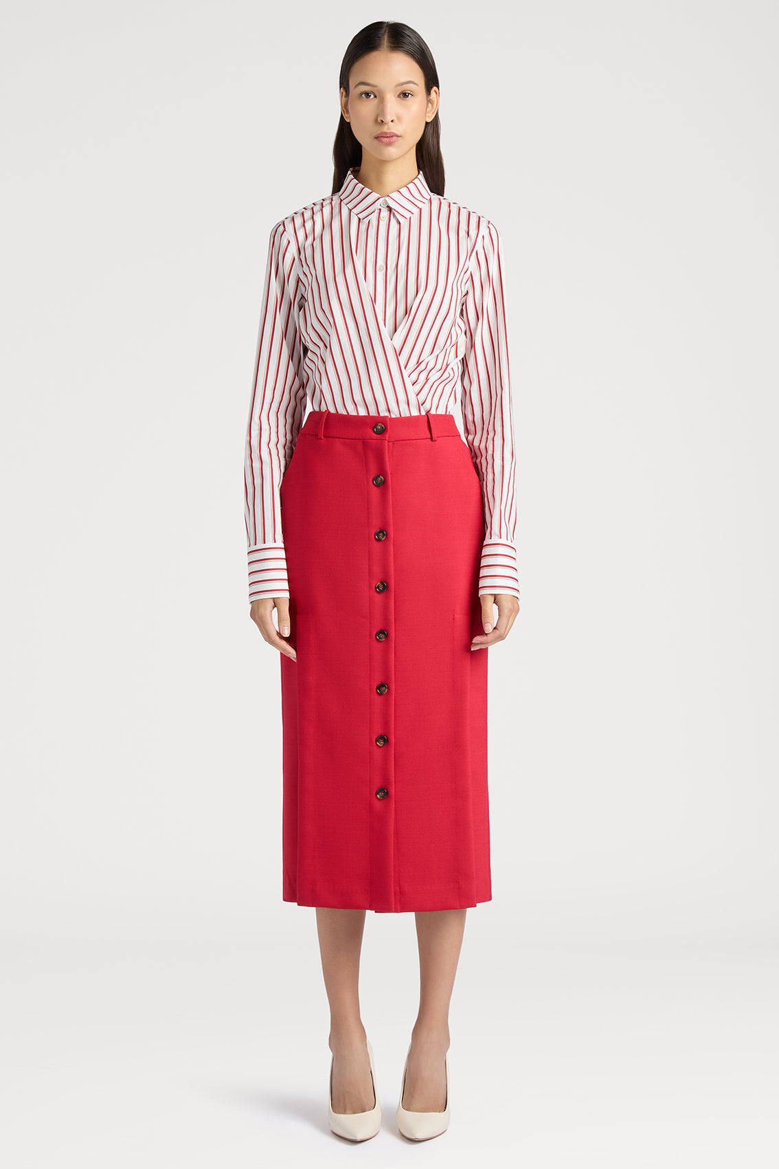 AMALFI COAST RED STRIPE SHIRT