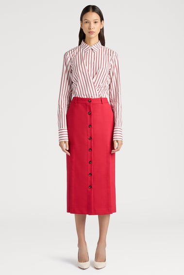 AMALFI COAST RED STRIPE SHIRT