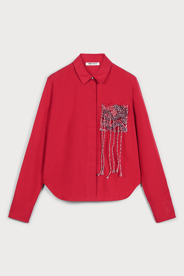 SHIRT ADORNED WITH CROCHET EMBELLISHMENTS