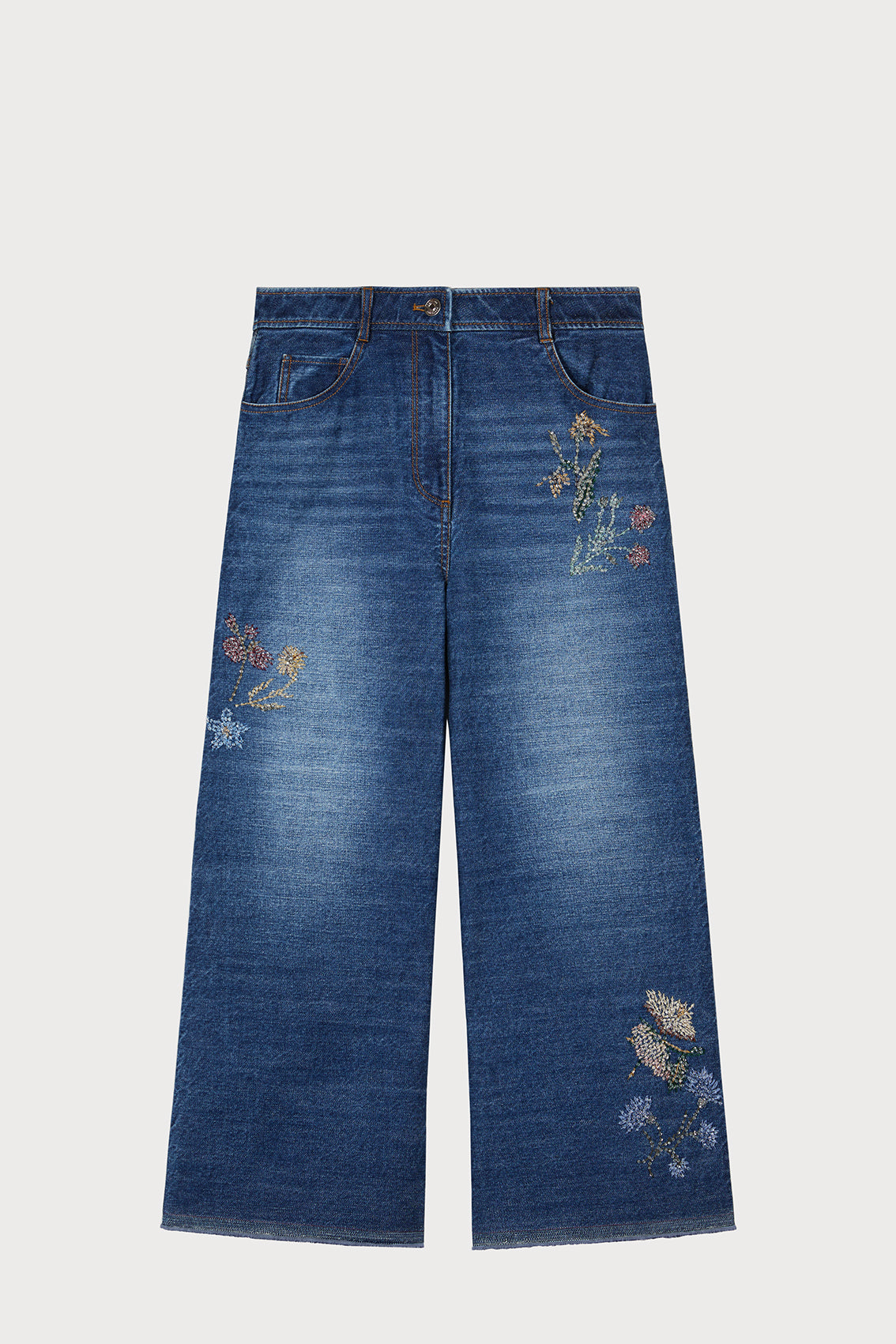 FLORAL FANTASY DENIM JEANS