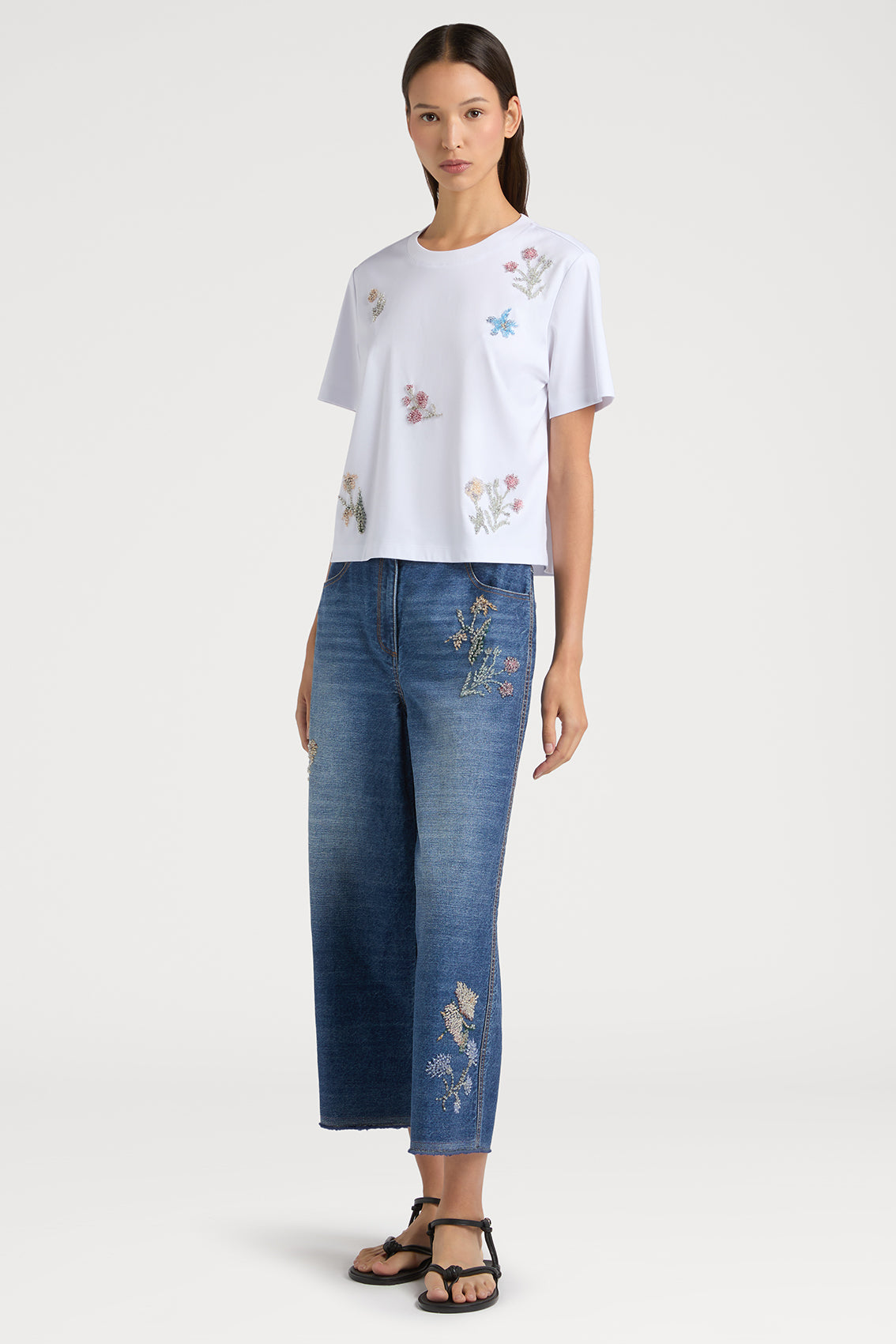 FLORAL FANTASY DENIM JEANS