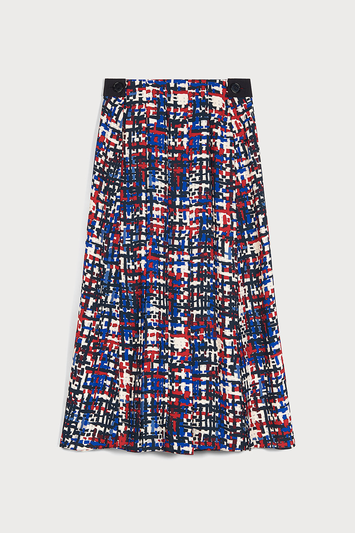 Artfully Crafted Weaving Tweed Printed Skirt, Merging Classic Charm Style