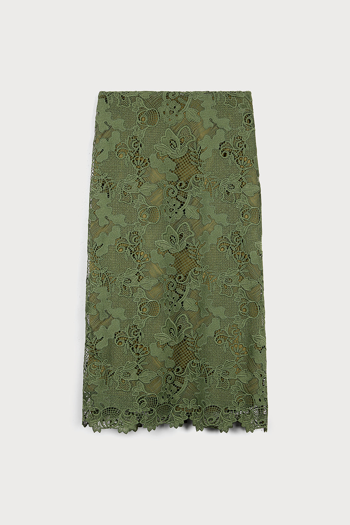 VENETIAN PLASTER LACE PENCIL SKIRT