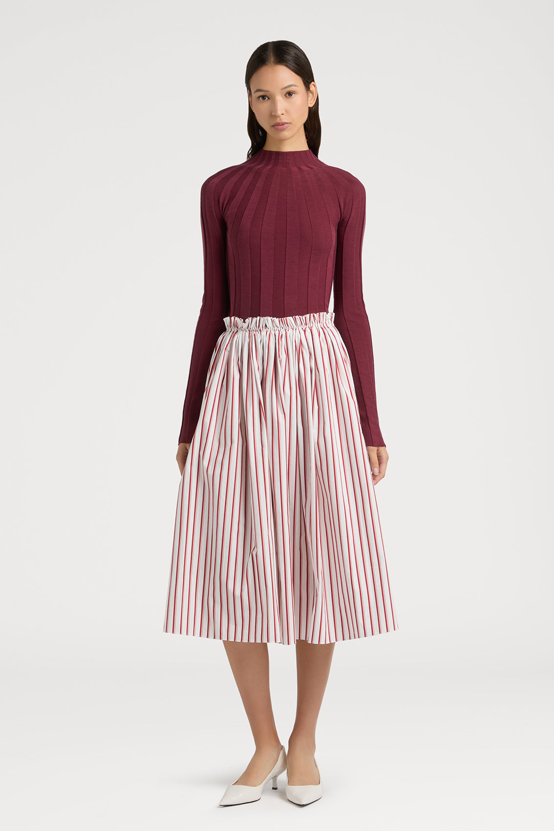 RED STRIPED SKIRT FROM AMALFI