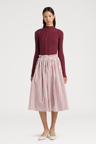 RED STRIPED SKIRT FROM AMALFI