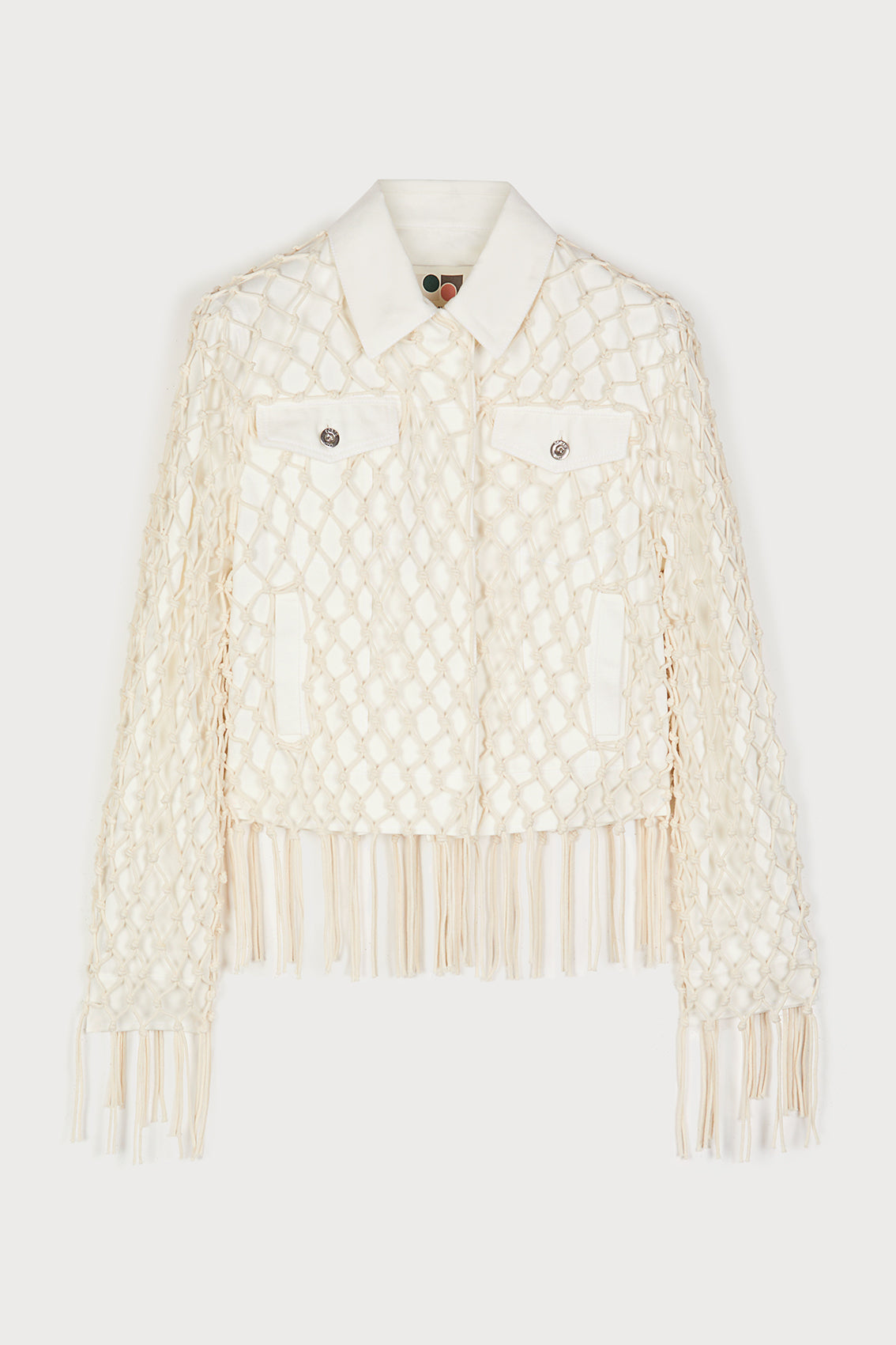 WEAVING INSPRIED WHITE DENIM JACKET