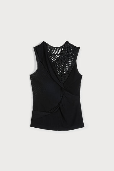 SYMBOLIZES WEAVING KNIT TOP