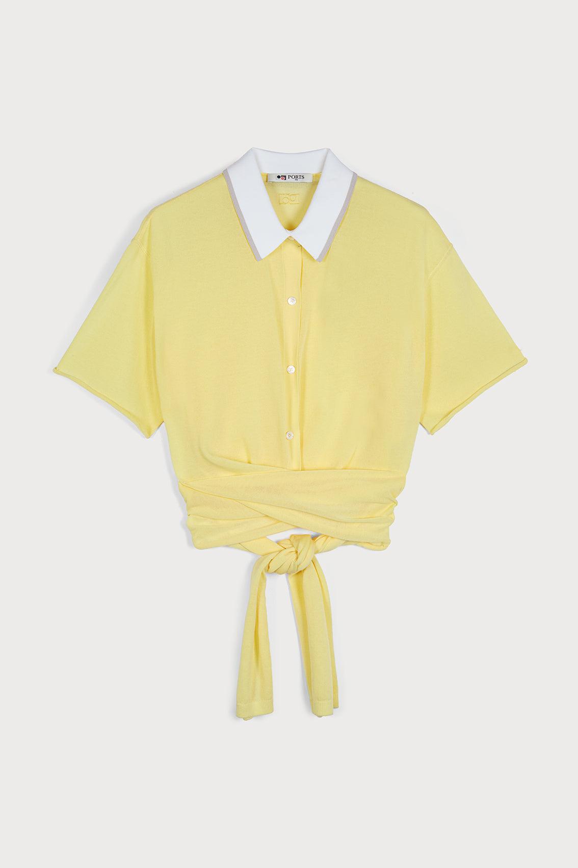 ENCHANTED POLO TOP IN PALE YELLOW