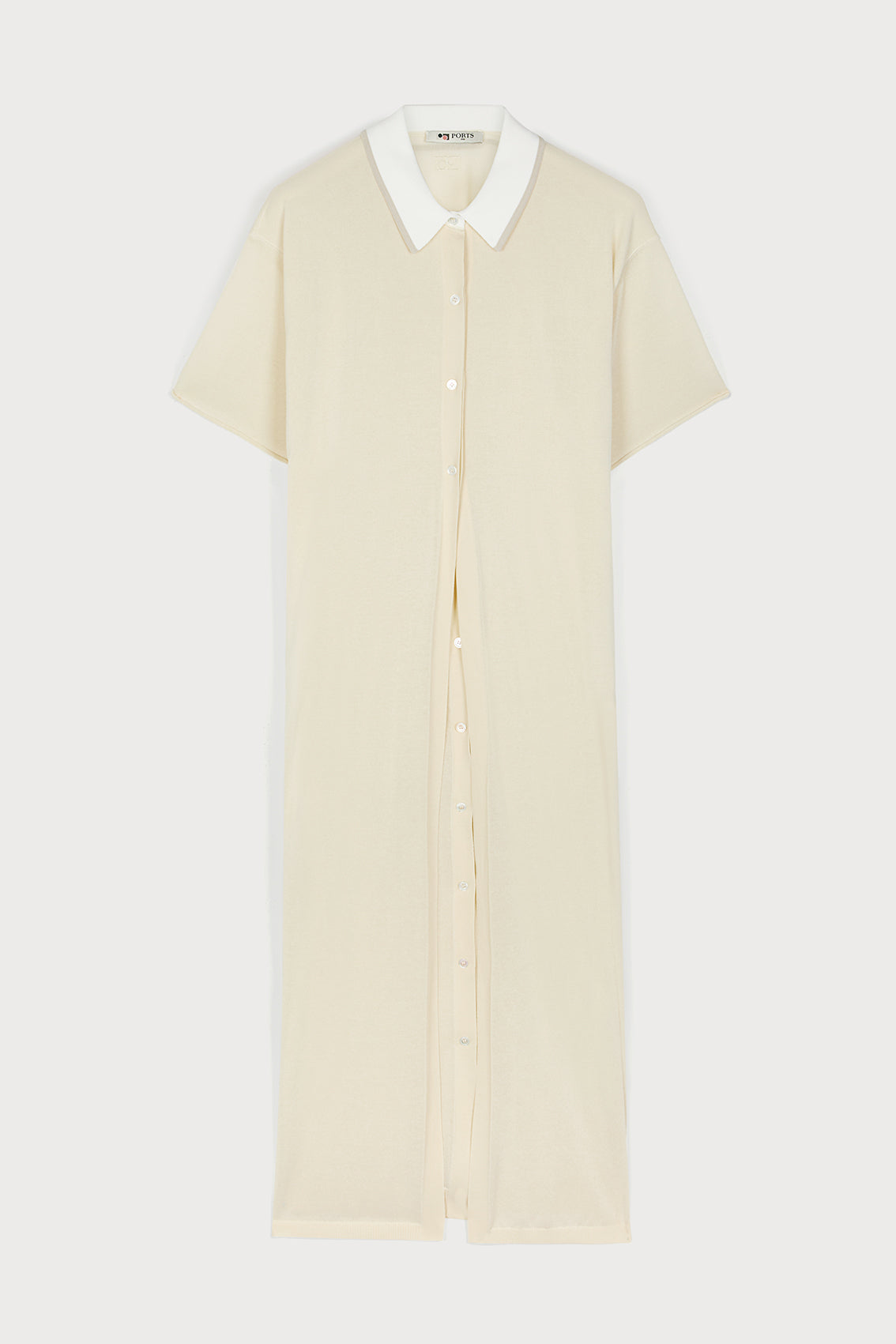 CLASSIC CREAM POLO SHIRT DRESS