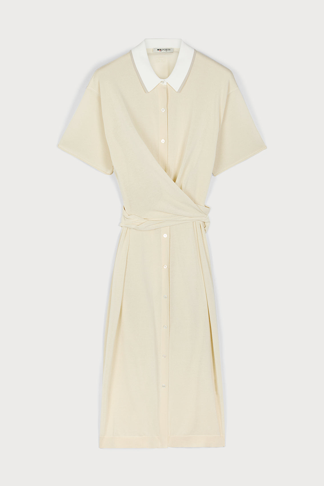 CLASSIC CREAM POLO SHIRT DRESS