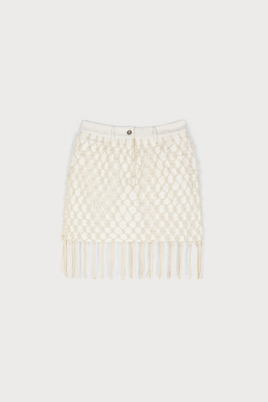WEAVING INSPIRED DENIM SKIRTS