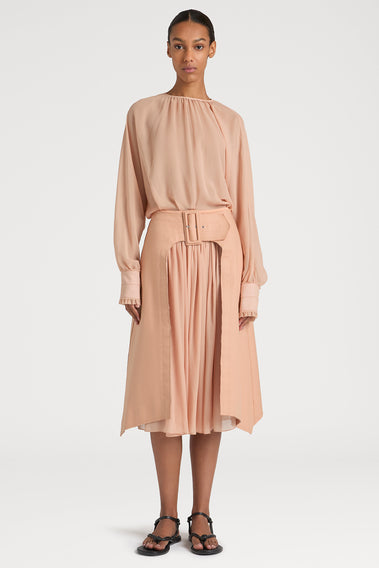 FLAIR BELTED SKIRT