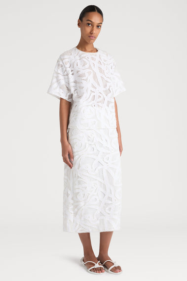 WEAVING INSPIRED LACE SKIRT