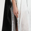 White and Black Ripstop Coat with Cape