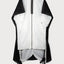 White and Black Ripstop Coat with Cape