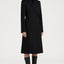 Black Single Breasted Tailored Coat with Chain Logo