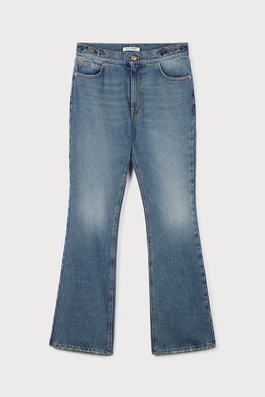 BOOTCUT INDIGO DENIM TROUSERS