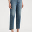 Boyfriend Denim Pants with Logo Buckle