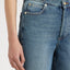 Boyfriend Denim Pants with Logo Buckle