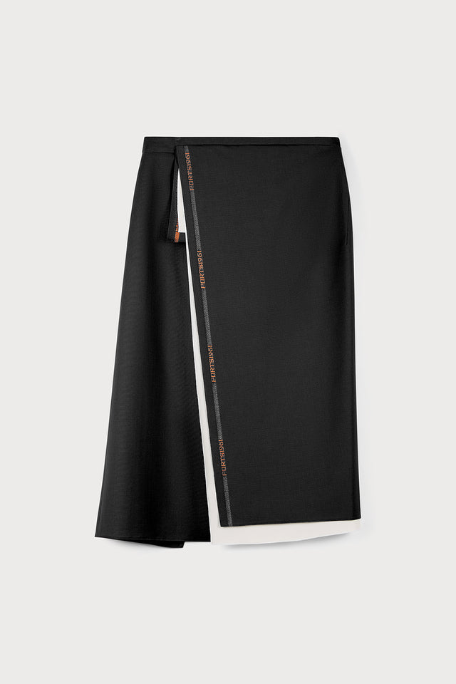 Front Pleat Midi Skirt