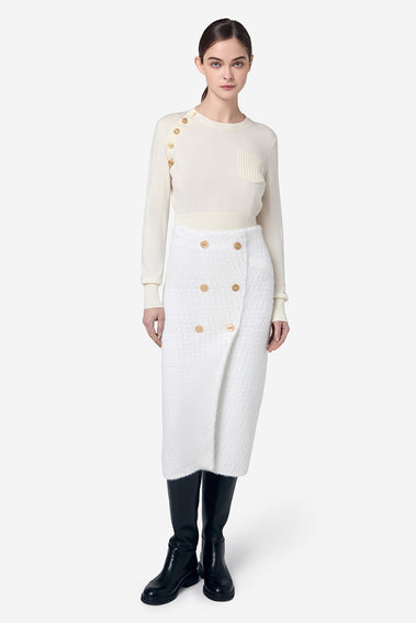 PORTS 1961 GOLD LOGO BUTTON KNITWEAR