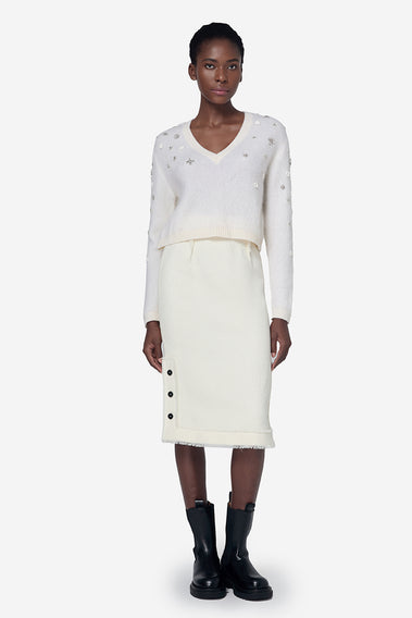 MOHAIR SILK V-NECK KNITWEAR