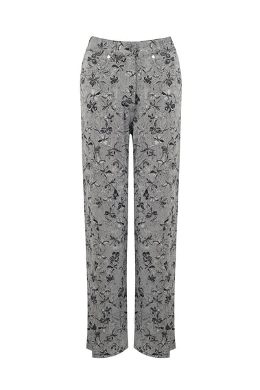 FLORAL DENIM JACQUARD JEANS