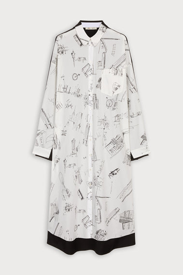 DRESS WITH ARTISTIC DESIGN MEETS ELEGANCE