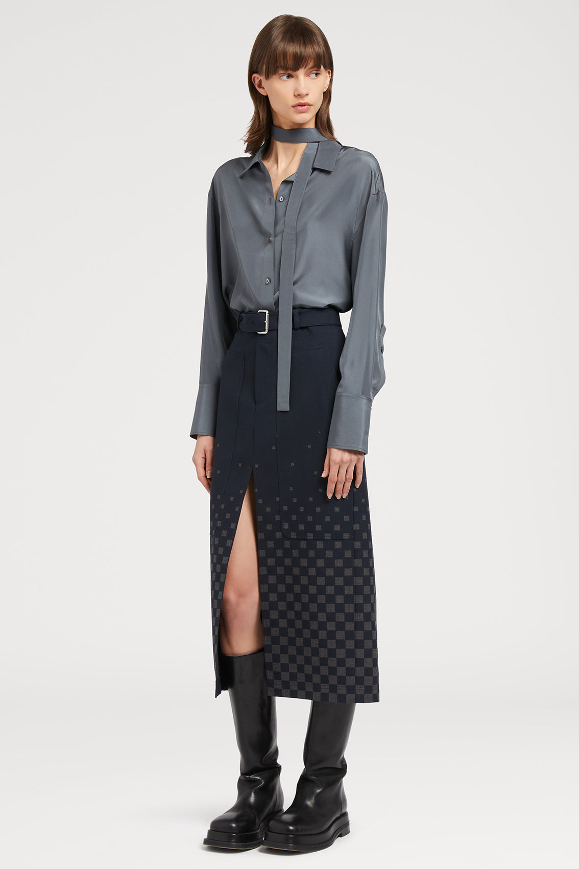 SIGNATURE PORTS 1961 TIE SHIRT - SMOG