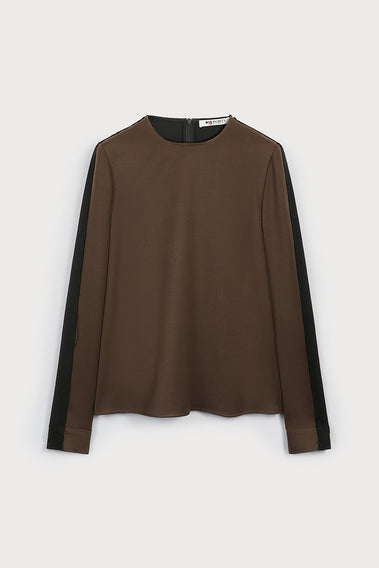 RICH BROWN WOOL TOP