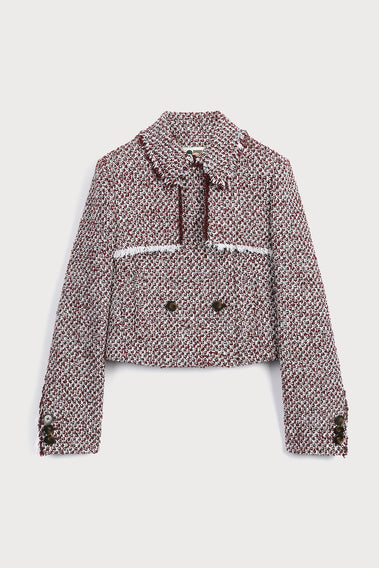 SUMPTUOUS COTTON-WOOL-MOHAIR BLEND JACKET