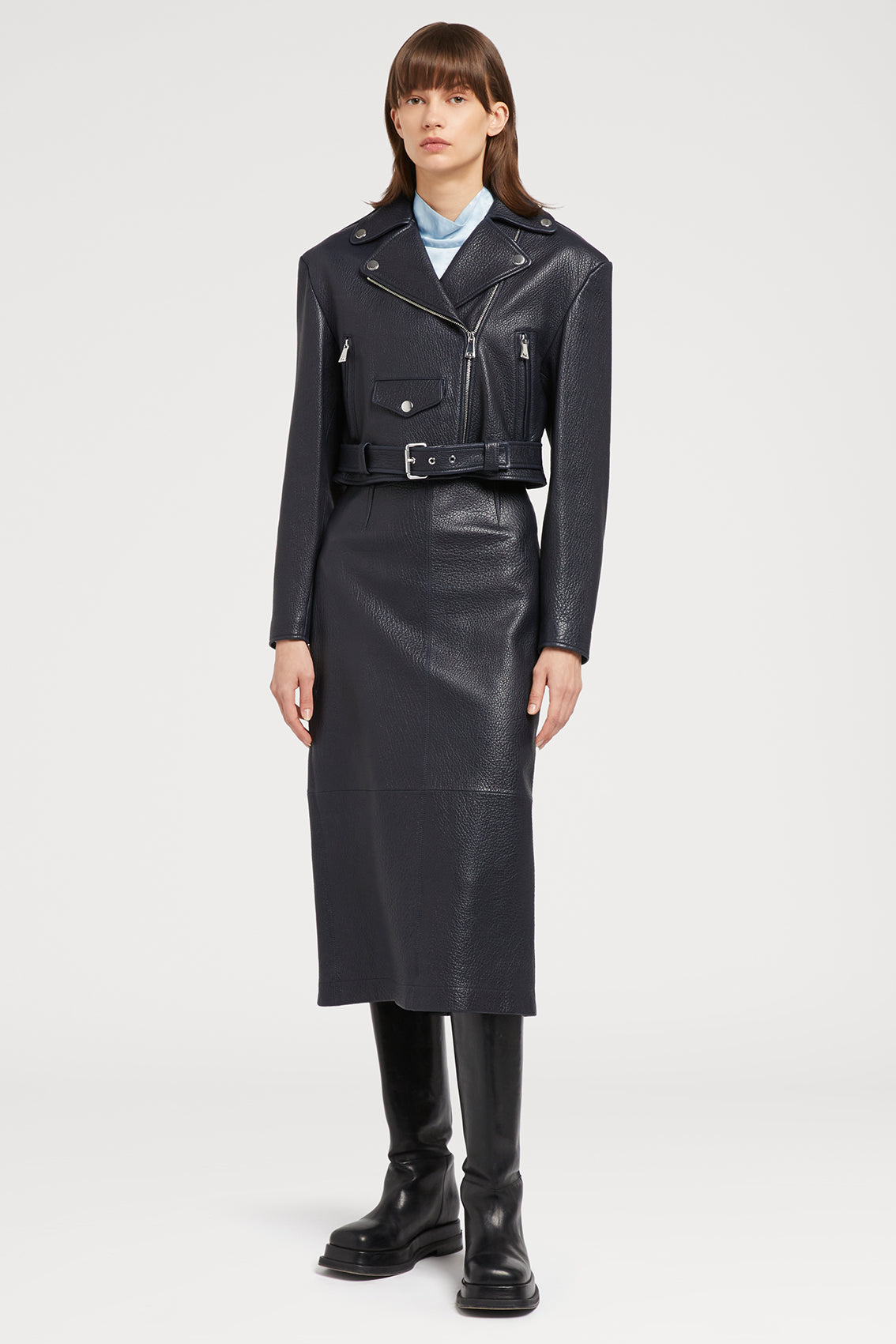 URBAN ELEGANCE LEATHER BIKER JACKET