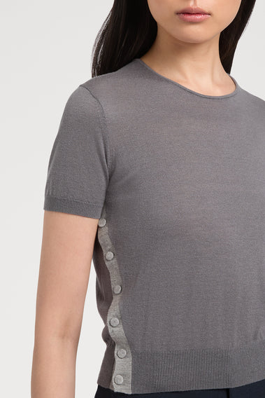 CASHMERE SILK SHORT SLEEVE KNITWEAR